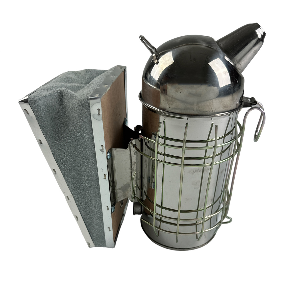 KayEsampra Bienen Smoker Edelstahl – Rauchbläser Für Imker, 10 Cm Durchmesser, Mit Lederbalg