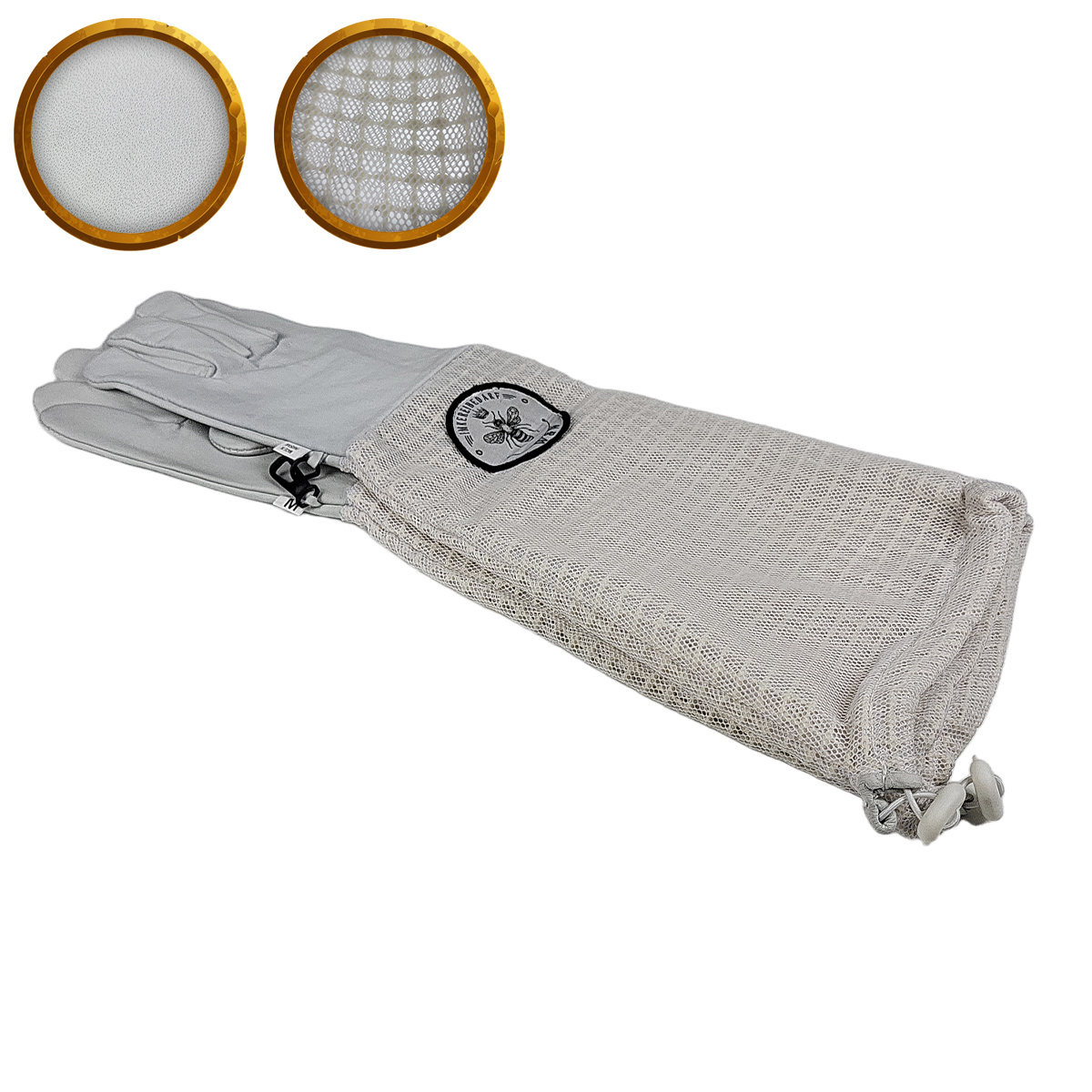 Imkerhandschuhe Leder mit Mesh System