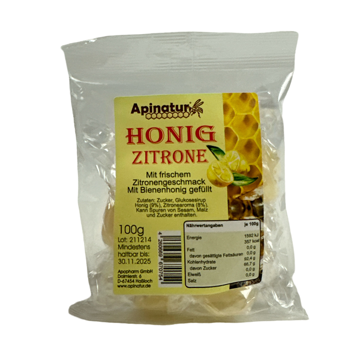 Honig Zitrone Bonbons 100g