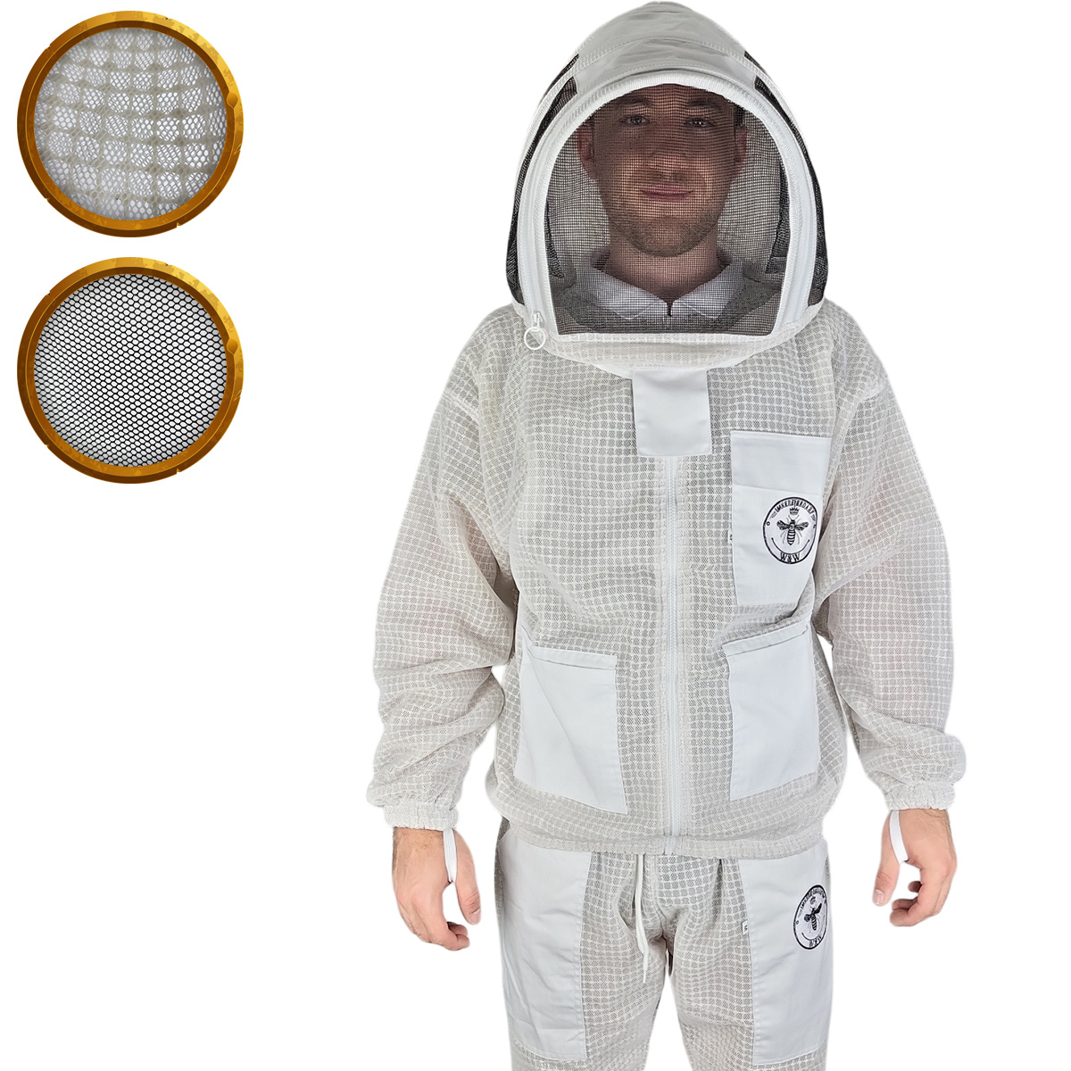 Belüftete Imkerjacke mit Atmungsnetz Mesh System