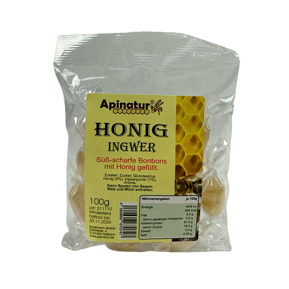 Honig-Ingwer-Bonbons 100g