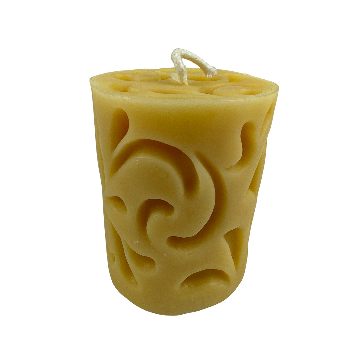 Kerze mit Blumenmuster