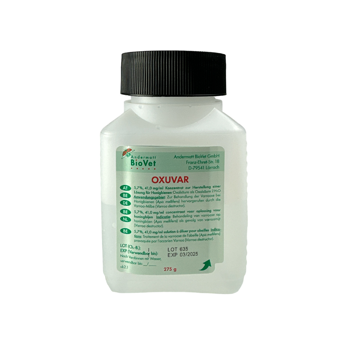 OXUVAR 5,7% ad us. vet. 